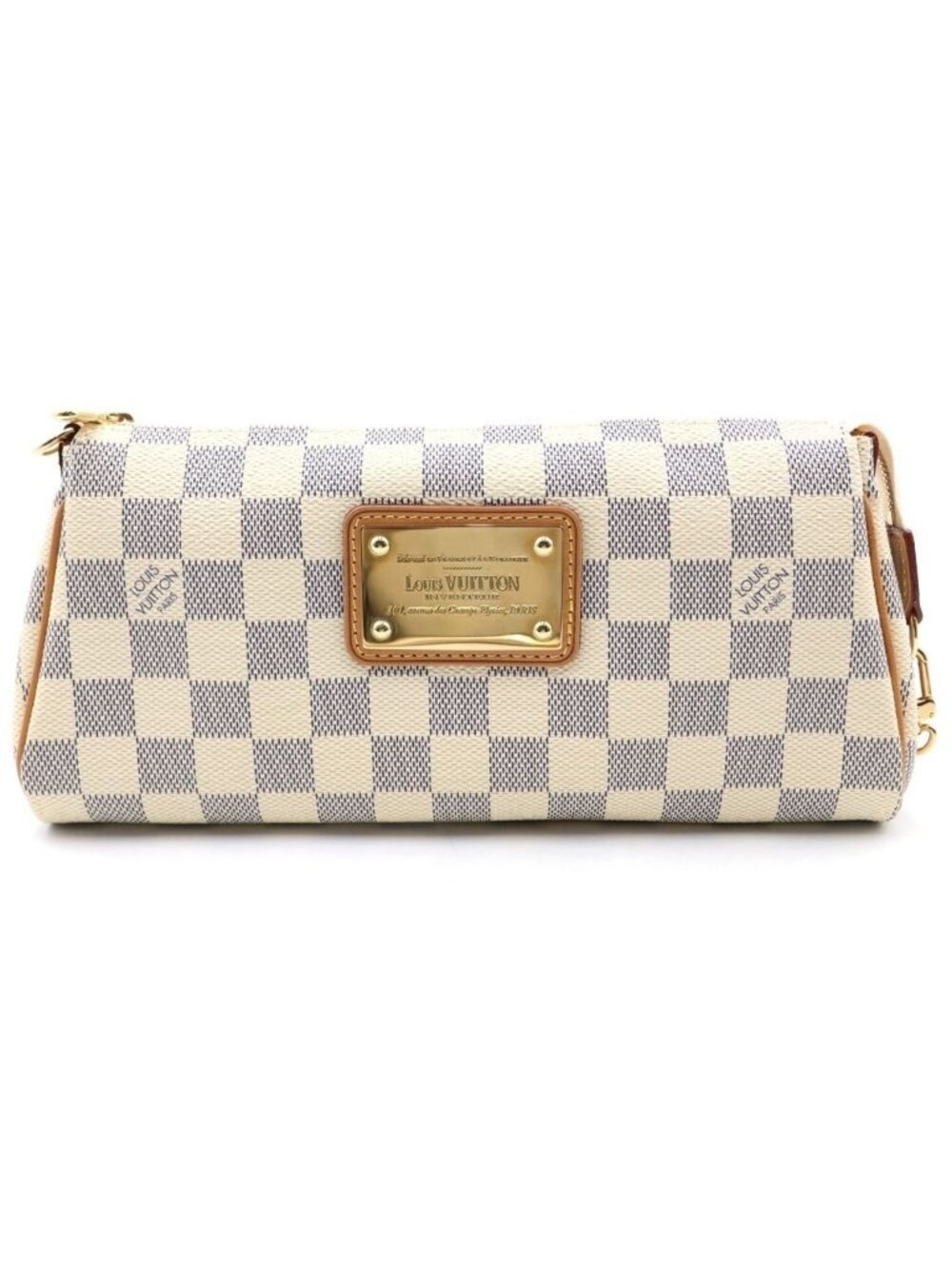 Louis Vuitton Shoulder Bag Damier Azur Leather White